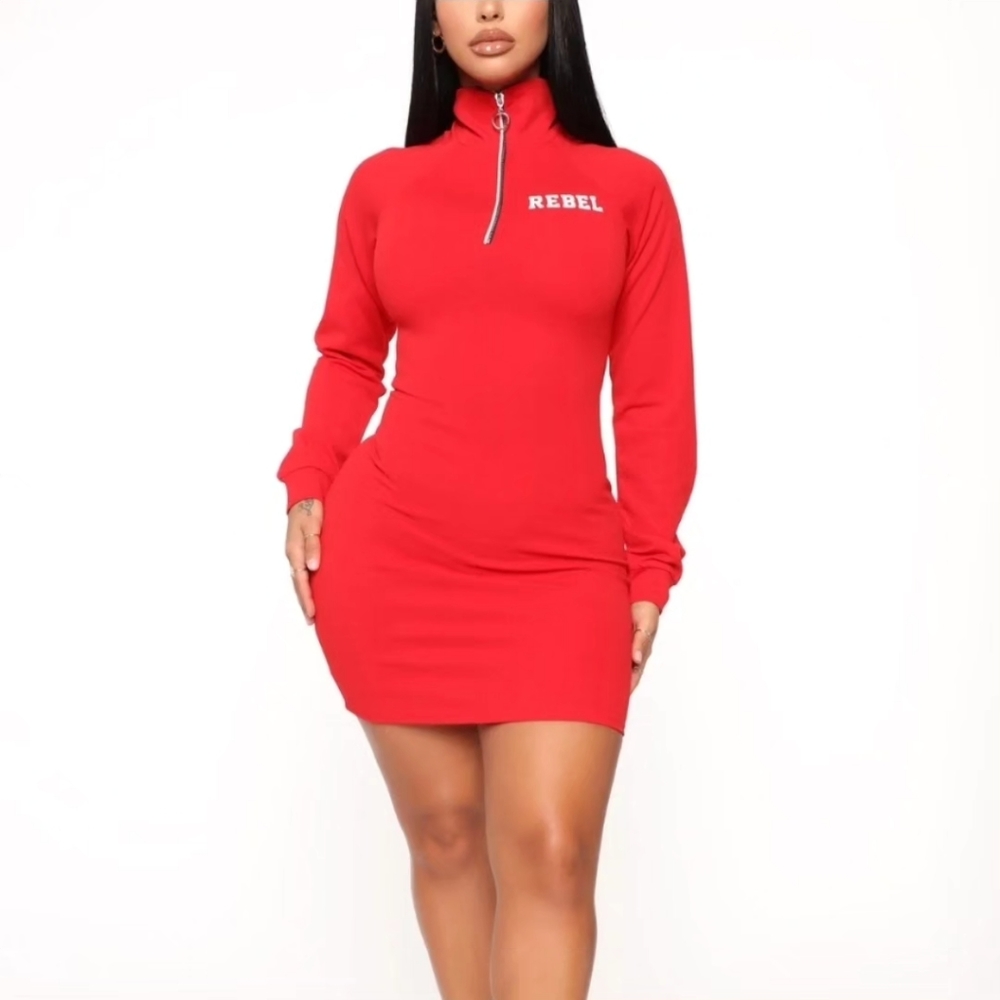 Red bodycon dress